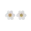 Pendientes de Perla Camelia Dulce para Mujer de Lujo Ligero Gama Alta Novedad Primavera y Verano Pendientes Versátiles Pin de Plata 925 Joyería para Orejas