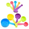 Conjunto de dez copos medidores de plástico transfronteiriços, utensílios de confeitaria PP, combinação de colheres medidoras de farinha e temperos para café