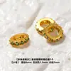 Joyería de plata pura S925 chapada en oro antiguo de 24 quilates, incrustada con diamantes, cuentas separadoras de rueda totalmente de plata, accesorios para DIY