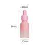 Botella de aceite esencial rosa degradado para spray de emulsión portátil 5-100 ml, solución madre de esencia, rellenado, gotero con cabeza de goma