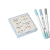 Elegantes y atractivas notas adhesivas color crema con salpicaduras de tinta para planificación de estudios y toma de notas, notas adhesivas escribibles