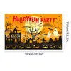 Tela de Fondo Nueva Transfronteriza para Halloween con Decoraciones de Calaveras para Montaje de Ambiente de Fiesta y Carnaval, Tela Colgante, Banderines Colgantes, Banderas