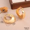 Europa y Estados Unidos aretes huecos cóncavos-convexos lisos completos transfronterizos aretes en forma de C 2024 nuevos aretes altos de moda simple mujeres