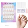 24 Peças de Unhas Postiças Usáveis para Adultos Produtos Acabados Transfronteiriços Patches de Manicure de Alta Qualidade Manicure Amêndoa Removível Atacado