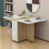 Mesa de Comedor, Mesa Plegable para Uso Doméstico, Mesa Rectangular Multifuncional para Apartamentos Pequeños, Simple y Fácil de Extender, Mesa Redonda Móvil