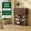 Armário de revistas com porta basculante estilo tronco de árvore Estante estilo japonês Estante com prateleiras Armário com gavetas Armário lateral para sala de estar Armário de armazenamento para entrada Armário de armazenamento nórdico