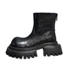 Primer Encuentro: Botas Gruesas de Tacón Grueso Elegantes y con Estilo Otoño/Invierno para Adelgazar con Punta Ancha para Mujer - Botines Chelsea, Botines y Botas Martin