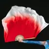 Ventilador de Dança Estilo Novo de Alta Qualidade Estilo Chinês Gradiente Vermelho Dança Quadrada para Adultos Ventilador Yangko Ventilador de Dança Performance de Meia-idade