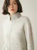 Cárdigan de punto de alta gama estilo francés con un diseño único, con puntos de colores y cierre de cremallera, perfecto para otoño e invierno