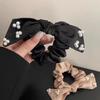 2024 Nuevo Anillo para el Cabello con Perla y Lazo de Alta Calidad para el Intestino Grueso, Elegante Cuerda para el Cabello, Cuerda para Atar la Cabeza en la Espalda para Mujer