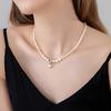 Collar de Perlas Aguamarina 2024 Nuevas Explosiones Cadena para Clavícula de Plata Rota Collar de Gama Alta para Mujer Lujo Ligero Nicho