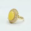 Anillo de Ámbar Natural Guan Yu Cera de Miel Anillo de Dedo Joyería para Mujer Venta al por Mayor de Fábrica Dropshipping S3122005