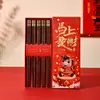 Palillos Creativos del Año del Caballo, Juego de Caja de Regalo para el Hogar de Madera de Ala de Pollo, Palillos de Sándalo Rojo de Año Nuevo, Varios Estilos de Caja Ciega, Compra Grupal, Envío Directo de una Pieza