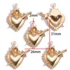 DIY Aleación de Goteo de Aceite Estilo Gótico Retro Colgante de Corazón con Alas Cruz Colgante para Pulsera Llavero W644