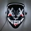 Máscara LED Luminous de Halloween Luz Fria Mais Vendida na Amazon Festa a Fantasia Máscara de Fantasma de Terror Transfronteiriça