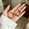 Brincos de Argola Grandes Versáteis Moda de Luxo Leve Estilo Europeu e Americano Brincos de Ouro Exagerados Requintados Presilhas de Orelha Multicamadas Joias de Orelha