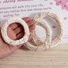 Guirnalda de Navidad de Anillo de Ratán Pegamento Cremoso diy Adornos Creativos Hechos a Mano Colgantes Ratán Indonesio Blanco