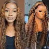Comercio Exterior Transfronterizo Peluca Moda Europea y Americana Encaje Frontal Color Piano Cabello Rizado Pequeño África Caliente Peluca con Encaje Frontal