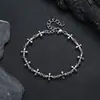 Pulsera de Trébol de Cuatro Hojas Transfronteriza para Hombres y Mujeres, Estilo Hip-Hop de Nicho de Gama Alta, Acero de Titanio, Resistente al Desgaste y que No se Desvanece, Pulsera Versátil de Estilo Neutro