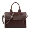 Bolsa para Hombre Estilo Coreano Bolso de Moda para Hombre Bolso de Hombro Retro Maletín Bolso Cruzado de Negocios Portátil Material Piel Crazy Horse Combinación para Viajes