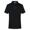 Camisa polo de manga corta con cuentas de fibra y detalles estampados y bordados, ropa de trabajo unisex versátil