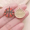 10 Bolas Chapadas Colgantes con Goteo de Aceite Deportes Rugby Fútbol Diamante de Punto Colgante Colgante Llavero DIY Accesorios de Joyería