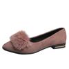 Outono 2021 versão coreana de sapatos baixos de camada única sapatos fofos de bico fino femininos comércio exterior salto baixo salto plano diário mocassins femininos no local