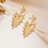 Pendientes Dobles de Amor de Venta Caliente Transfronteriza, Nicho, Simples y de Moda, Adecuados para que las Mujeres los Usen en Citas Diarias