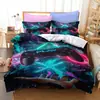 Juego de tres piezas 3D digital nuevo estampado de patrón de control de juego 3D ropa de cama comercio exterior textil para el hogar venta al por mayor transfronteriza
