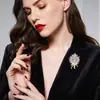 Broche de Espiga de Trigo de Cristal Austriaco Estilo Francés, Elegante y con Estilo, Moda para Mujer, Accesorios de Ropa de Corsage de Alta Gama