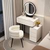 Penteadeira para Apartamento Pequeno Quarto Moderna Simples Luxo Leve High-End Ardósia Madeira Maciça Mesa de Maquiagem Penteadeira Integrada