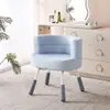 Silla de Maquillaje Estilo Girly Estética Silla con Respaldo de Lana de Cordero Sala de Estar Dormitorio Tocador Sofá Individual Taburete de Maquillaje