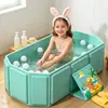 Bañera de Plástico Plegable Popular Transfronteriza para Niños, Bañera para Bebés de Uso Doméstico, Cubeta de Baño para Bebés Sentado-Acostado, Recipiente de Agua