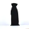 Bolsas de Cordón de Terciopelo para Botellas de Vino en Stock Decoración de Fiesta al Aire Libre Bolsas para Botellas de Vino Embalaje para Vino Tinto y Champagne Bolsas a Prueba de Polvo para Botellas de Vino