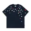Camiseta Floral de Manga Corta Estilo Americano 2026 Verano Holgada Casual de Moda Atuendo de Pareja Top de Media Manga Moderno
