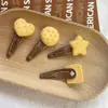 Pinza para el Cabello de Galleta Estrella Dulce y Salada, Forma de Corazón, para Niñas, Estilo Soft Girl, Pinza BB de Estudiante, Accesorio para el Cabello Ins de Celebridad de Internet Coreana