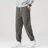 Novas Calças Casuais de Veludo Cotelê com Cordão Slim Fit Outono/Inverno 2026 para Homens, Estilo High Street Americano Tendência, Jogger Versátil, Roupa de Trabalho