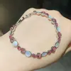 Pulseira redonda de zircônia e madrepérola de luxo leve vintage, de alta qualidade e versátil, joia nova e da moda de celebridade da internet 2026