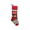 Novas Meias Decorativas de Natal Tricotadas com 12 Padrões Meias de Presente Meia de Lã de Alce para Pendurar Meia de Natal Jacquard