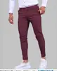 Calça de terno nova de cor pura para homens, estilo coreano, jovem, casual de negócios, cor pura, simples, corte slim, calça casual, atacado