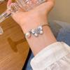 Pulsera coreana de perlas para mujer, de lujo ligero, exquisita, de alta gama, con cuentas, pulsera de temperamento de gran venta, joyería al por mayor