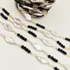 Acessórios para Joias DIY Série Pérola Grande Romboidal Contas de Cristal Cor Duradoura Corrente Feita à Mão Colar Pulseira Material para Roupas