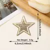 Parche Bordado de Estrella de Cinco Puntas con Purpurina de Nuevo Estilo, Accesorios de Ropa y Equipaje de Venta Caliente Transfronteriza, Parche Decorativo Termoadhesivo