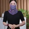 Estoque pronto do fabricante: Véu Magnético Pérola Luminosa, Lenço Respirável para Protetor Solar de Verão, Lenço de Seda, Máscara de Proteção Solar, Proteção UV