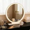 Espejo Espejo de Maquillaje Espejo de Tocador de Escritorio Tocador Hogar Dormitorio Dormitorio de Estudiantes con Luz LED Inteligente Ins
