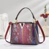 Couro Patente Padrão Crocodilo 2026 Novo Estilo Elegante Bolsa de Mão Bolsa Saco para Mulheres de Meia-Idade Bolsa de Ombro Único Transversal Bolsa Gradiente Cor Bolsa para Mãe