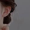 Pendientes de plata de ley 925 con diseño de nicho para mujer, con corona y clip para la oreja, sin agujeros, con temperamento de viento frío, venta al por mayor