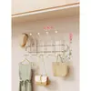 Colgador de Ropa de Pared, Gancho sin Taladro para Sombreros y Bolsos Detrás de la Puerta, Estante de Almacenamiento Resistente de una Fila sin Marcas
