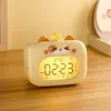 Nuevo Reloj Despertador Lindo para Estudiantes con Luz Nocturna Reloj para Niños, Niños y Niñas para Despertar, Reloj Electrónico de Escritorio Multifuncional