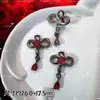 Accesorios de Estilo Oscuro Estilo Europeo y Americano Mariposa Negra Pistola Cruz de Rosa Colgante Pulsera de Cuentas DIY Collar